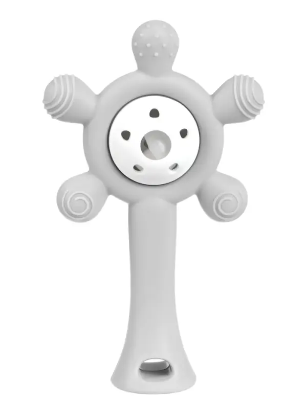 Набор силиконовых прорезывателей для зубов «Банан, погремушка», 2 шт., Крошка Я