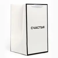 Переноска для цветов с вкладышем для фиксации, &laquo;Счастье&raquo;, белый, 35&times;20&times;20 см