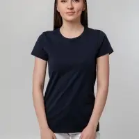 Футболка женская T-bolka Stretch Lady, темно-синяя (navy), размер S