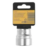 Головка торцевая шестигранная ТУНДРА, под квадрат 1/2", 27 мм, CrV