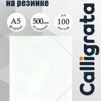 Папка на резинке А5, 500 мкм, Calligrata, корешок 15 мм, до 100 листов, белая