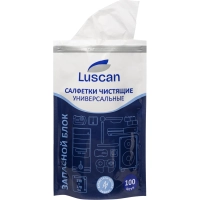 Салфетки универс Luscan, з/блок, 100 шт, 130х170