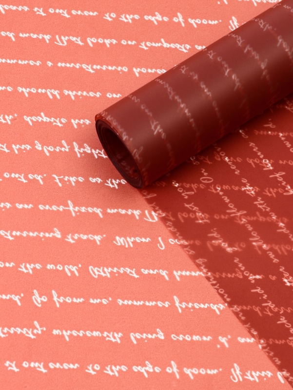 Пленка для цветов Пленка для цветов "Послание", кофе с молоком, 0,6 х 10 м