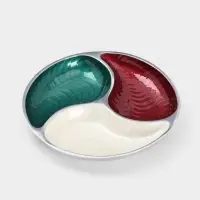 Менажница &laquo;Триколор&raquo;, 28&times;28&times;4 см, алюминий