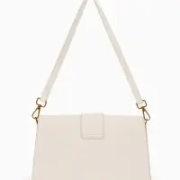 Сумка женская мессенджер TEXTURA на клапане, 26&times;8.5&times;14 см, молочная