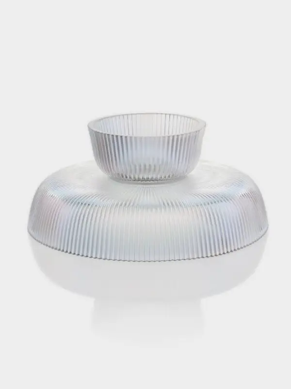 Ваза для фруктов &laquo;Камелия&raquo;, 26&times;11 см, 2 л, стекло, перламутровая