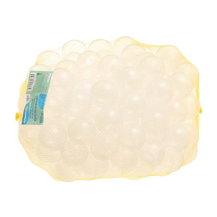 Шарики для сухого бассейна с рисунком, диаметр шара 7.5 см, набор 150 штук, цвет прозрачный