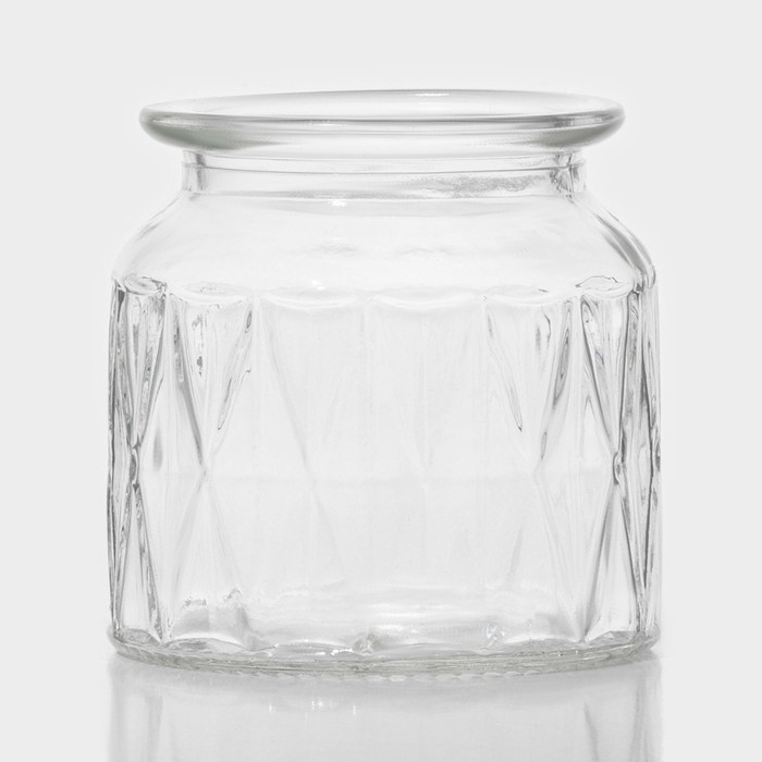 Банка стеклянная для сыпучих продуктов с керамической крышкой Доляна &laquo;Голубки&raquo;, 500 мл, 11&times;17 см