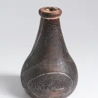 Ваза для сухоцветов &laquo;Агата&raquo;, 11&times;11&times;14 см, дерево джати, тёмно-коричневая
