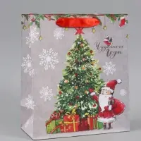 Пакеты подарочные новогодние &laquo;Чудесного Года&raquo;, набор 3 шт., 12&times;15&times;5.5 см, 23&times;18&times;10 см, 23&times;27&times;11.5 см