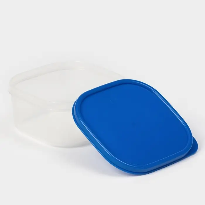 Контейнер квадратный Доляна, пищевой, 400 мл, цвет синий Контейнер квадратный Доляна, пищевой, 400 мл, цвет синий