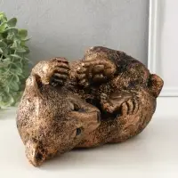 Копилка "Мишка лёжа" 15х28 см, бронза Копилка "Мишка лёжа" 15х28 см, бронза