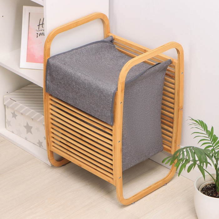 Корзина для белья Доляна Natura, с крышкой, 39×35×60 см Корзина для белья Доляна Natura, с крышкой, 39×35×60 см