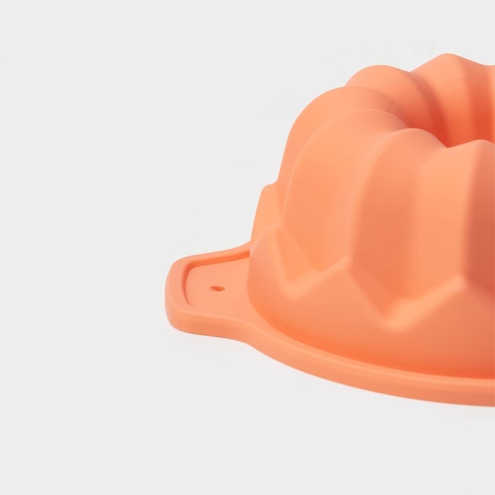 Форма для выпечки Доляна &laquo;Немецкий кекс&raquo;, силикон, 16&times;13,3 см, с ручками, цвет оранжевый