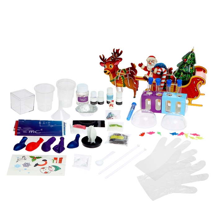 Набор для опытов «Химия Нового года», 20 опытов, в пакете Набор для опытов «Химия Нового года», 20 опытов, в пакете