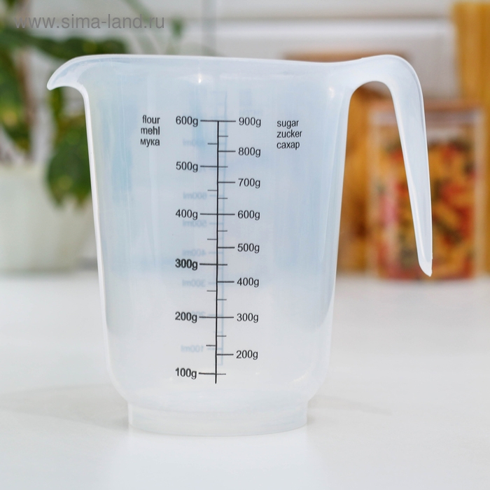 Кувшин мерный, 1 л, цвет прозрачный Кувшин мерный, 1 л, цвет прозрачный