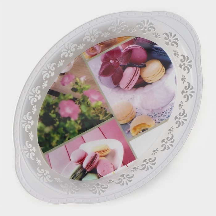 Поднос пластиковый «Вензель», 30,5×21,5 см, рисунок МИКС Поднос пластиковый «Вензель», 30,5×21,5 см, рисунок МИКС