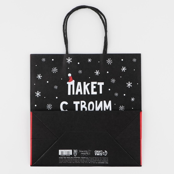 Пакет подарочный новогодний «Твой подарок», 22 х 22 х 11 см, Новый год Пакет подарочный новогодний «Твой подарок», 22 х 22 х 11 см, Новый год