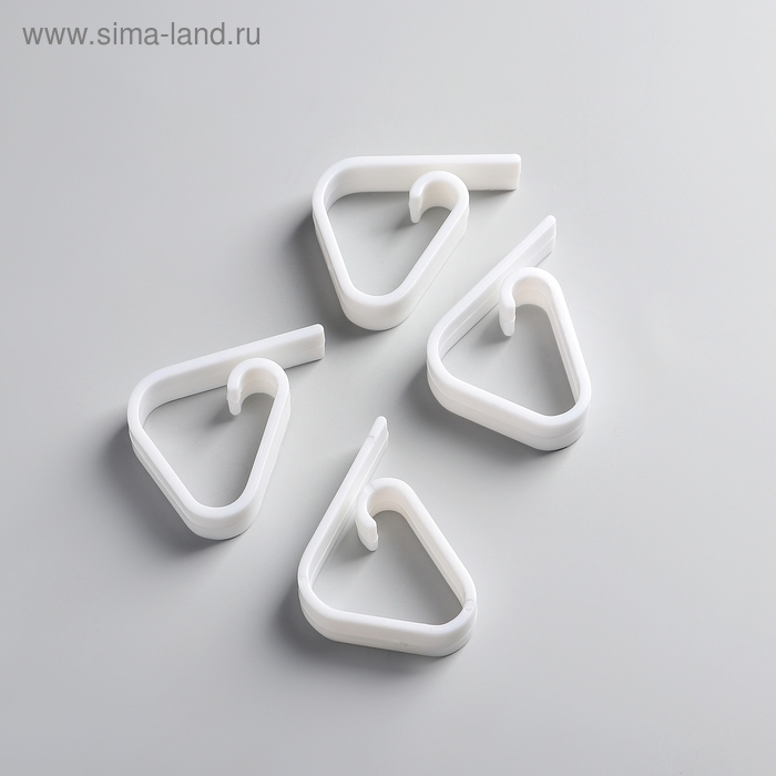 Зажимы для скатерти Доляна «Калипсо», набор 4 шт, пластик, белые Зажимы для скатерти Доляна «Калипсо», набор 4 шт, пластик, белые