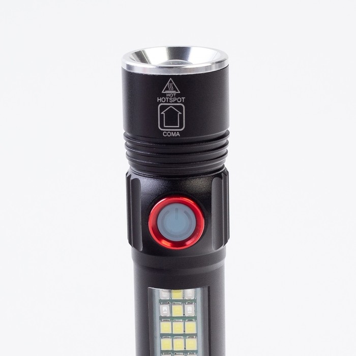 Фонарь ручной аккумуляторный, 10 Вт, 2200 мАч, P60, IPX45, zoom, 5 режимов, индикатор заряда Фонарь ручной аккумуляторный, 10 Вт, 2200 мАч, P60, IPX45, zoom, 5 режимов, индикатор заряда