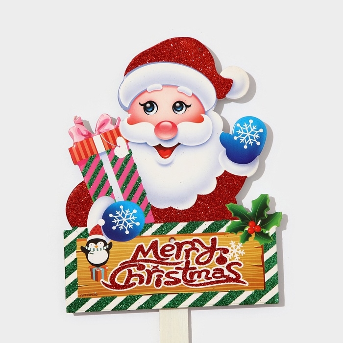 Топпер декоративный Топпер декоративный "Дедушка мороз" 18х68 см