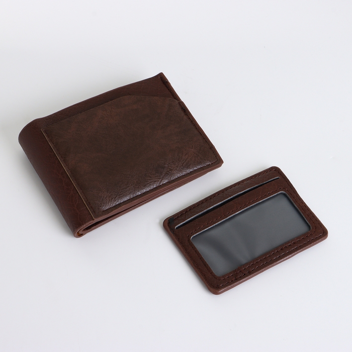 Портмоне мужское без застёжки, цвет коричневый Портмоне мужское без застёжки, цвет коричневый