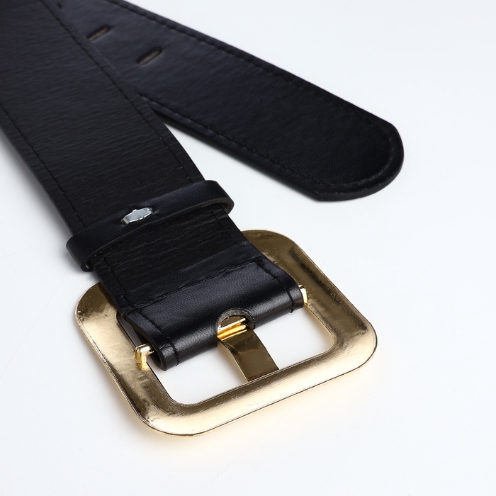 Ремень женский, ширина 4,8 см, пряжка металл, цвет чёрный Ремень женский, ширина 4,8 см, пряжка металл, цвет чёрный