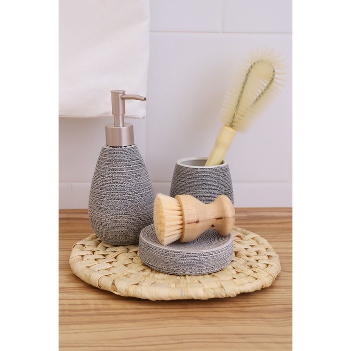 Ёршик для посуды Доляна, 25,5×7×3,5 см, овал, деревянная ручка Ёршик для посуды Доляна, 25,5×7×3,5 см, овал, деревянная ручка