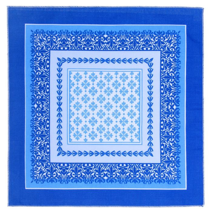 Мужские носовые платки  Мужские носовые платки "Этель" размер 30х30 см, (набор 12 шт,), цвет синий, рисунок МИКС