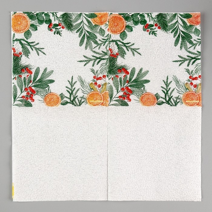 Салфетки бумажные «Новогодний аромат», однослойные, 24х24 см, 20 шт., на новый год Салфетки бумажные «Новогодний аромат», однослойные, 24х24 см, 20 шт., на новый год