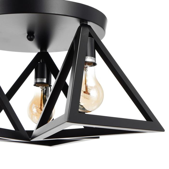 Светильник Светильник "Пирамида" 3хE27 40Вт черный 51х51х20 см BayerLux