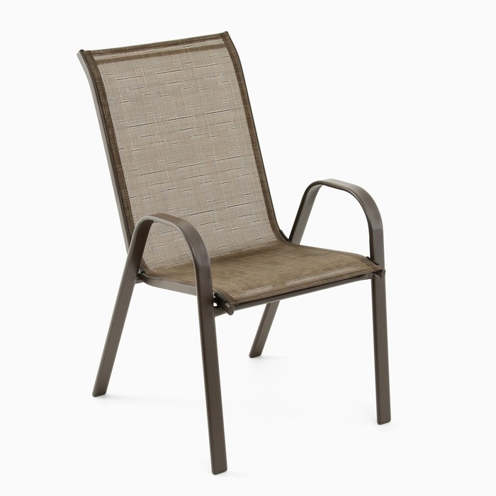 Набор садовой мебели: стол + 2 стула, коричневый, текстилен Набор садовой мебели: стол + 2 стула, коричневый, текстилен