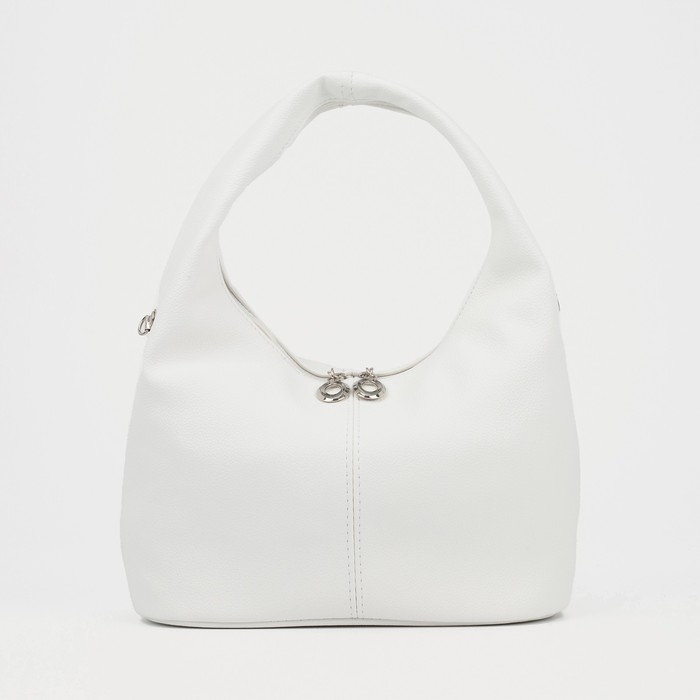 Сумка-хобо Vita на молнии, цвет белый