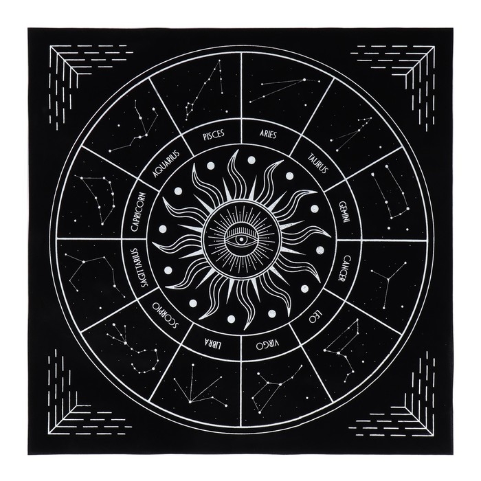 Скатерть для гадания бархатная «Звездный путь», 50х50 см, 16+ Скатерть для гадания бархатная «Звездный путь», 50х50 см, 16+