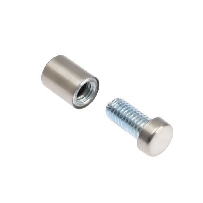 Дистанционный держатель для табличек, 12х20 мм, цвет матовый никель,набор 10 шт. Дистанционный держатель для табличек, 12х20 мм, цвет матовый никель,набор 10 шт.