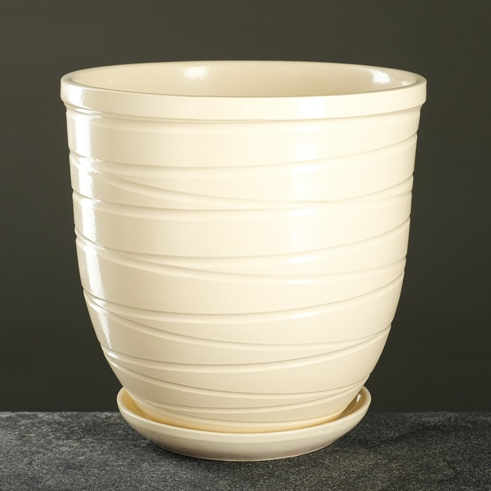 Горшок цветочный  Горшок цветочный "Туман" с поддоном 5л