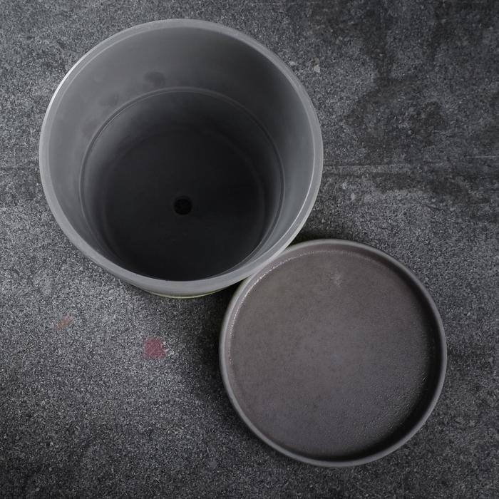 Горшок цветочный Горшок цветочный "Лувр" зеленый конус №3, 2,2л