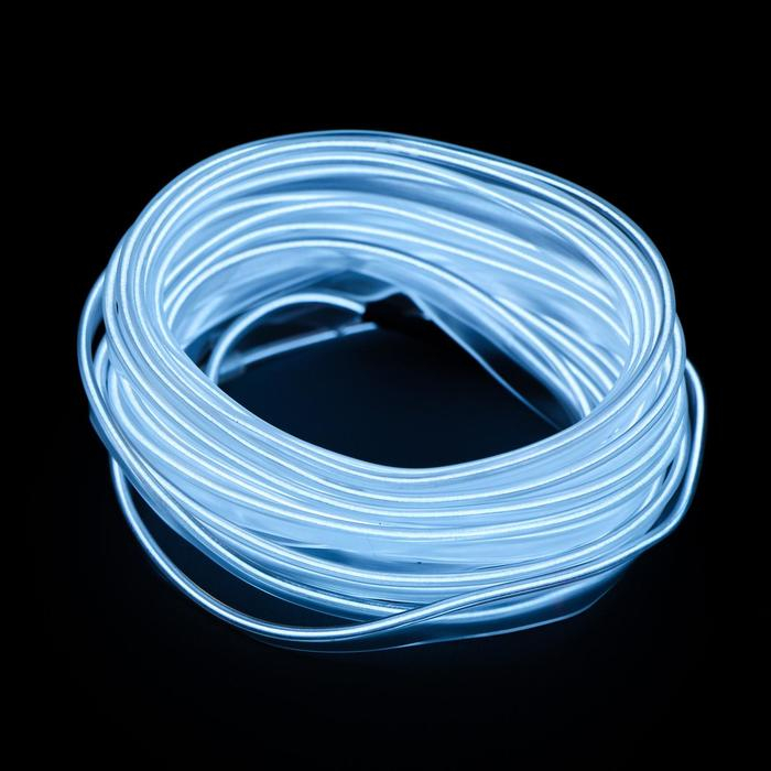 Неоновая нить Cartage для подсветки салона, адаптер питания 12 В, 5 м, белый Неоновая нить Cartage для подсветки салона, адаптер питания 12 В, 5 м, белый