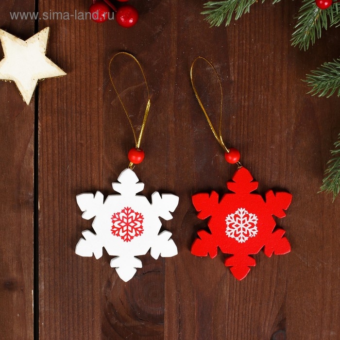 Подвеска новогодняя «Снежинка», МИКС Подвеска новогодняя «Снежинка», МИКС