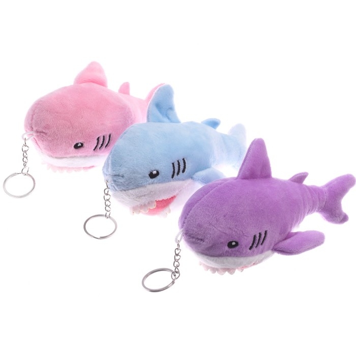 Мягкая игрушка «Акула», на брелоке, 15 см, БЛОХЭЙ, цвета МИКС Мягкая игрушка «Акула», на брелоке, 15 см, БЛОХЭЙ, цвета МИКС