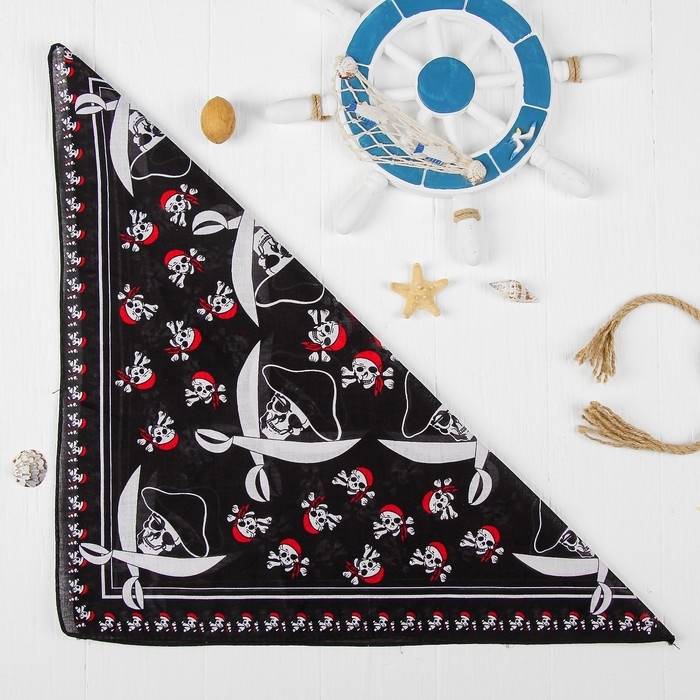 Бандана «Пират в шляпе», череп Бандана «Пират в шляпе», череп