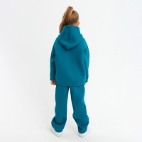 Костюм детский (худи, брюки) MINAKU: Basic Line KIDS, oversize, цвет изумруд, рост 128