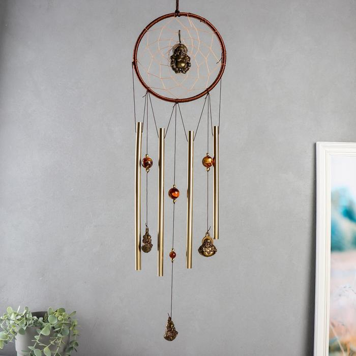 Музыка ветра+ловец снов Музыка ветра+ловец снов "Хотей в круге" 4 трубки 52 см