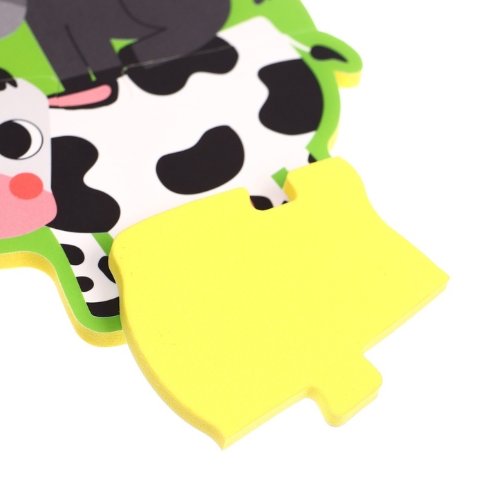 Мягкий пазл для малышей «Пирамидка: Животные фермы», 5 деталей, Крошка Я Мягкий пазл для малышей «Пирамидка: Животные фермы», 5 деталей, Крошка Я