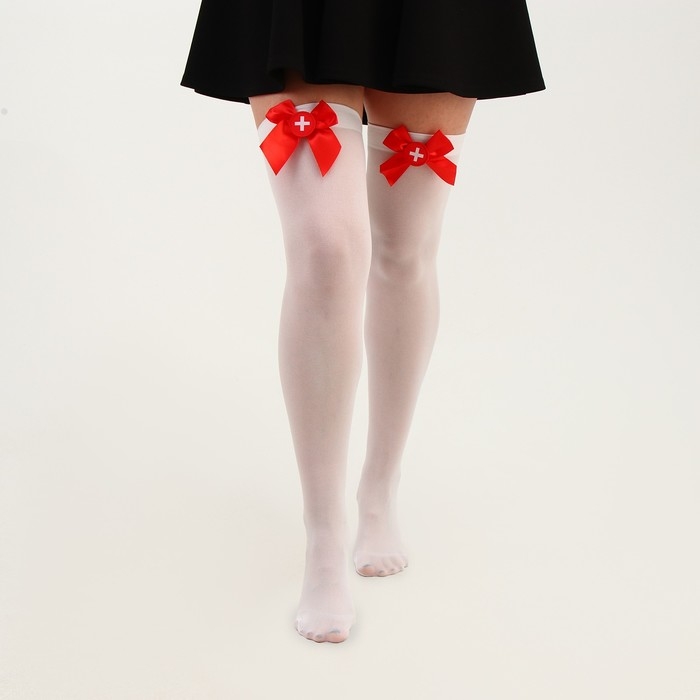 Карнавальные чулки «Медсестра», размер М Карнавальные чулки «Медсестра», размер М