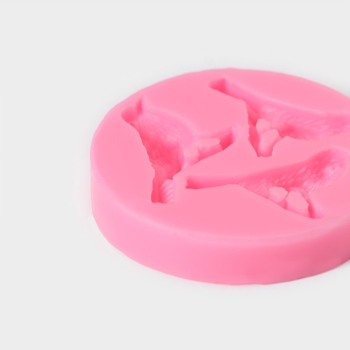 Молд Доляна «Три птицы», силикон, 6,5×1,1 см, цвет розовый Молд Доляна «Три птицы», силикон, 6,5×1,1 см, цвет розовый