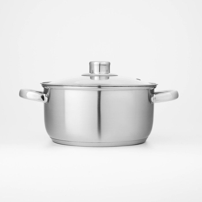 Набор кастрюль из нержавеющей стали Доляна «Гретте», 3 предмета: 1,6 л, 2,3 л, 3,2 л, крышки Набор кастрюль из нержавеющей стали Доляна «Гретте», 3 предмета: 1,6 л, 2,3 л, 3,2 л, крышки