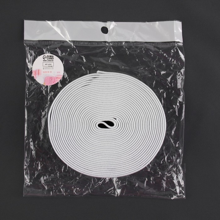 Резинка тканая, мягкая, 40 мм, 4,5 ± 1 м, цвет чёрный/белый Резинка тканая, мягкая, 40 мм, 4,5 ± 1 м, цвет чёрный/белый