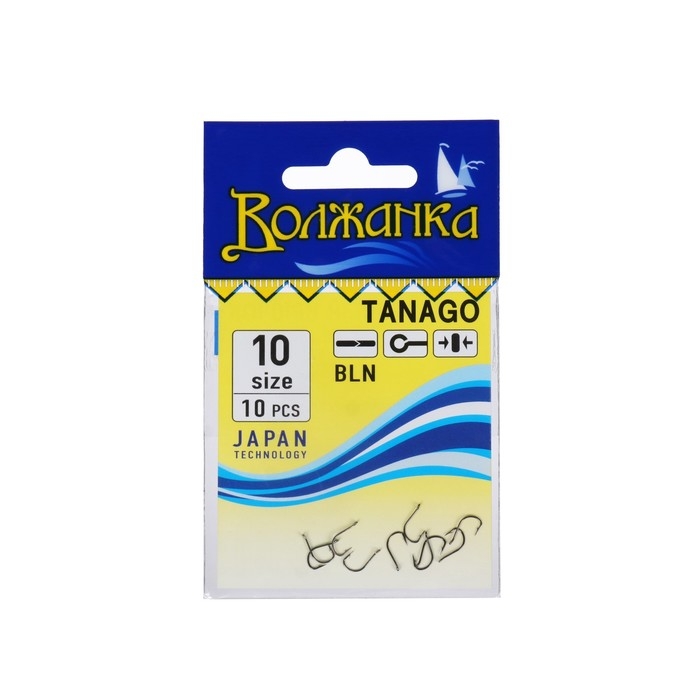 Крючки  Крючки "Волжанка", серия Tanago, № 10, 10 шт.