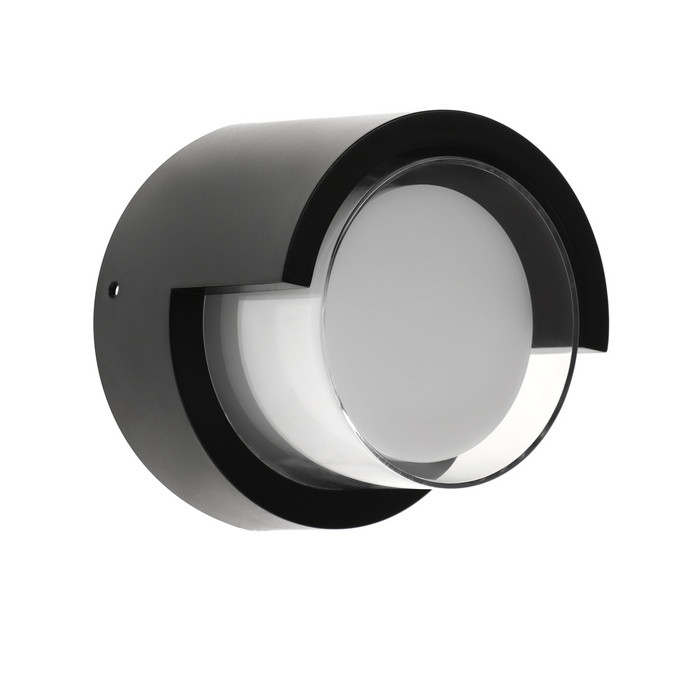 Светильник фасадный «Сити», FSD-050, 5 Вт, 3000К, круг IP65, 220 В, пластик, черный Светильник фасадный «Сити», FSD-050, 5 Вт, 3000К, круг IP65, 220 В, пластик, черный